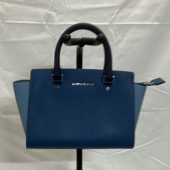 Michael Michael Kors Colorblock Selma Medium Top Zip Satchel - Picture 1 of 6